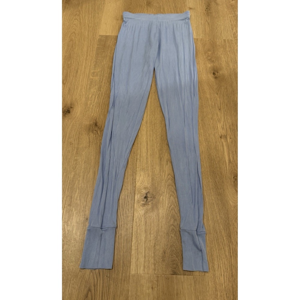 Lands' End 100% Silk Lt Blue Thermal Base Layer Leggings Size S 6–8 Campcore
